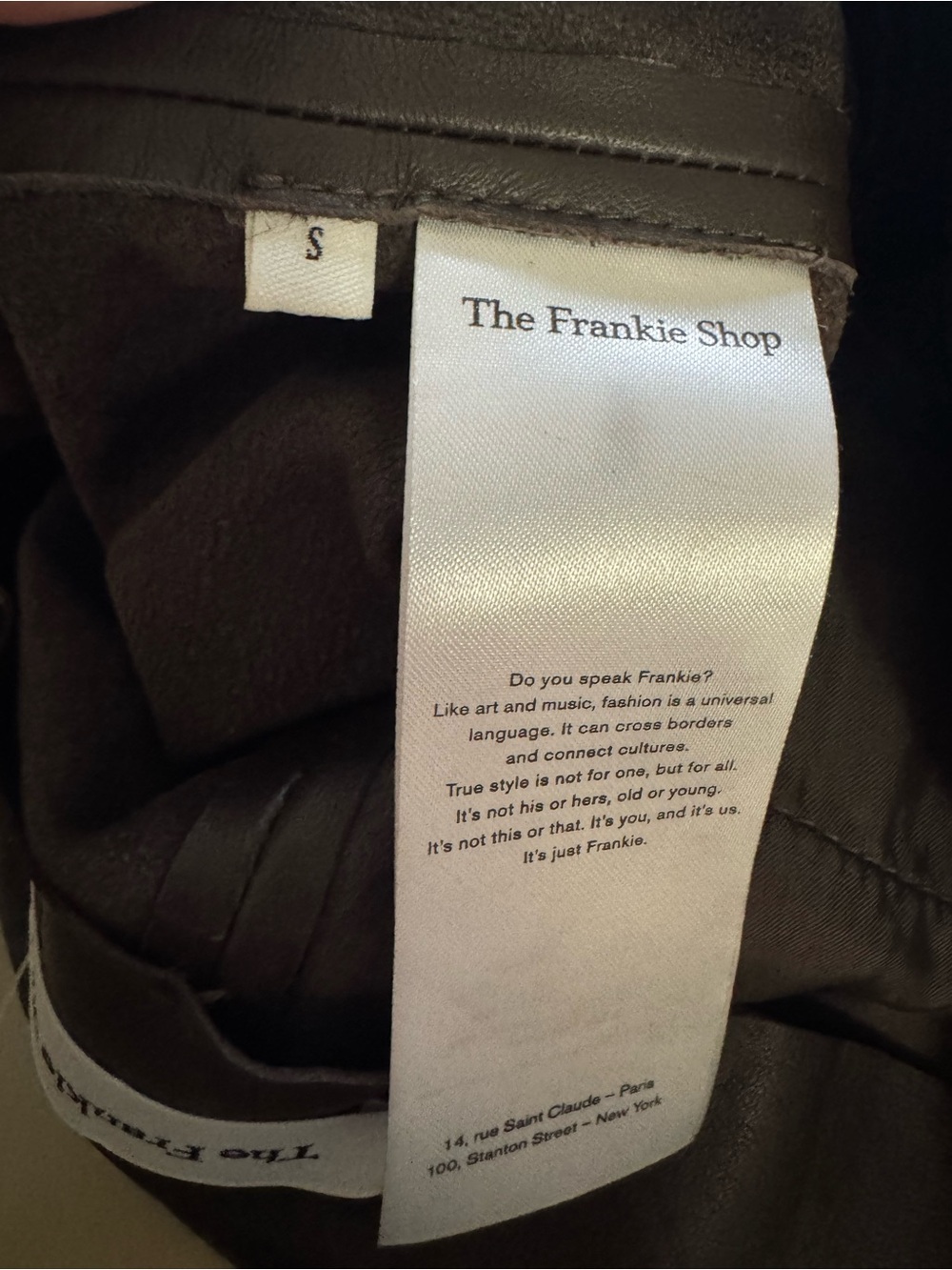 The Frankie Shop Ziggy darted leather straight-leg pants Size Small S - Picture 7 of 7